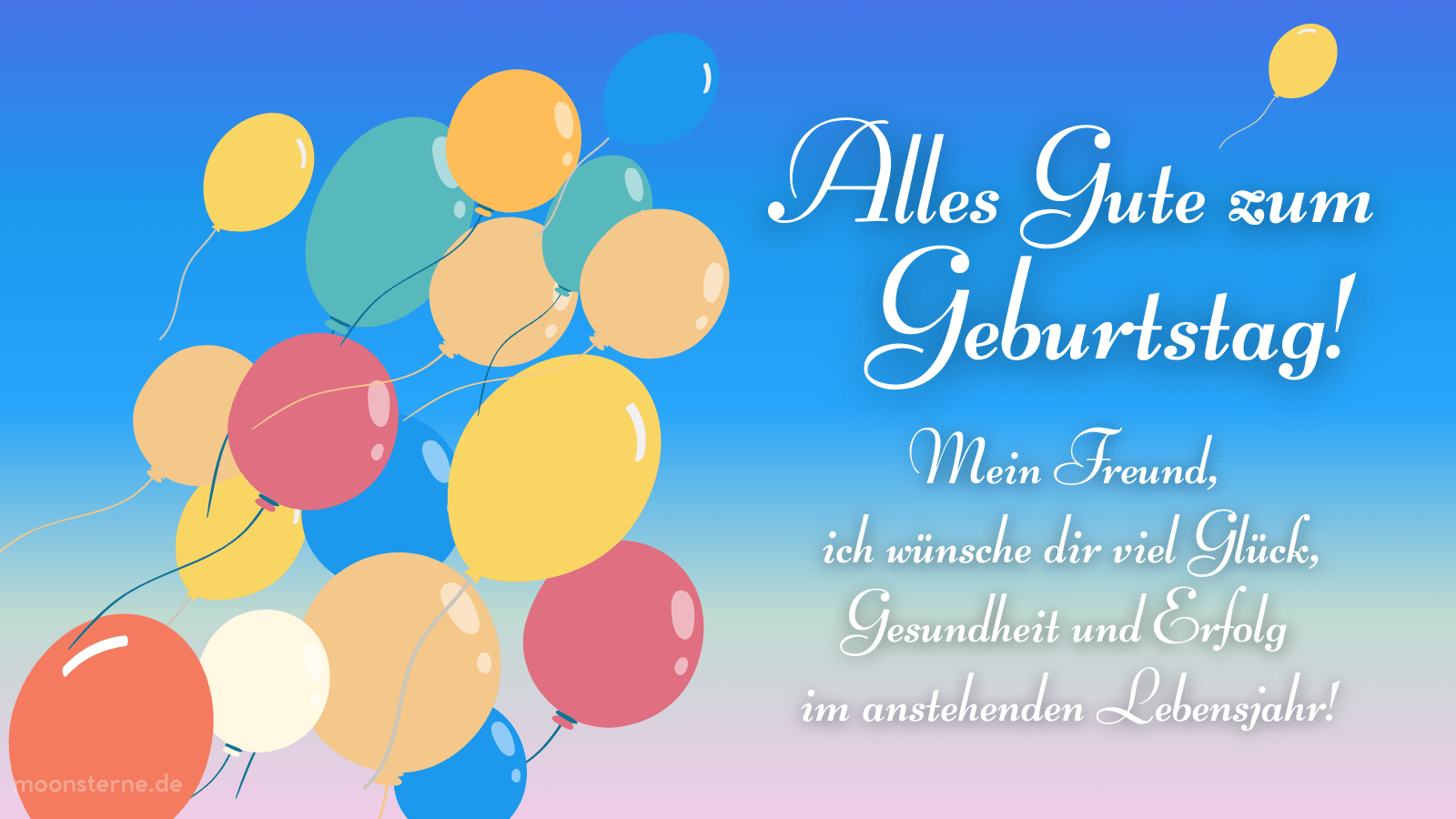 Sprüche und Geburtstagswünsche für Freund Moonsterne